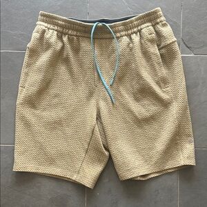 lululemon athletica Textured Beige Shorts with cool colored Drawstring